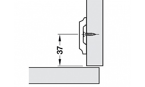Монтажная планка Duomatic А крестоподобная, никель Hafele 329.84.020