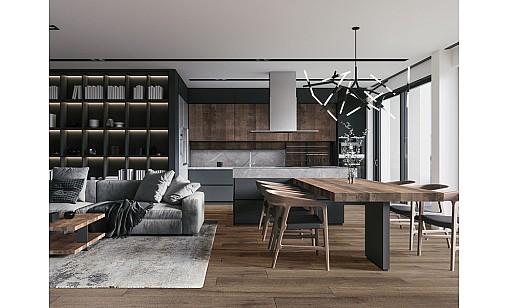 Компакт-плита KronoSpan K368 PH Мармур Атлантичний Сірий / сіре ядро 4100х650х12 мм