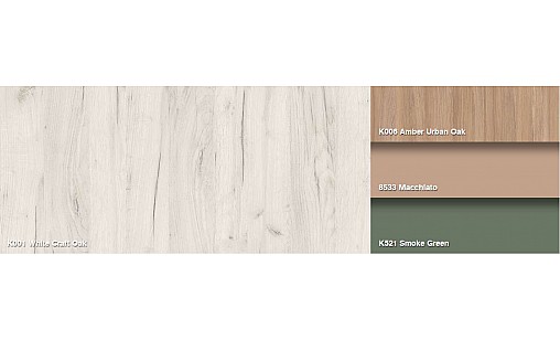 ДСП KronoSpan K001 PW Дуб Крафт Белый 2800х2070х16 мм