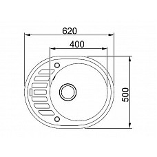 Мойка BRETTA AVALON  620*500 графит