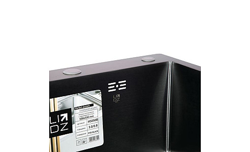 Мойка нержавеющая LIDZ H5050B PVD Black Brush 3,0/1,0 мм с дозаторомм черный Мойка нержавеющая LIDZ H5050B PVD Black Brush 3,0/1,0 мм с дозаторомм черный