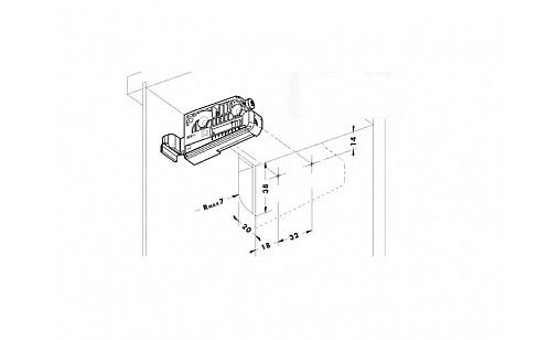 Підвіс для шафи 100 кг/пара, правий 290.05.960 Hafele/Camar 806