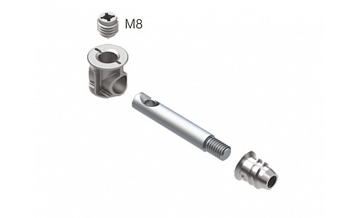 Стяжка конічна Mesanfix штифт d=7мм, гайка М8, цинк 102-03-10-403