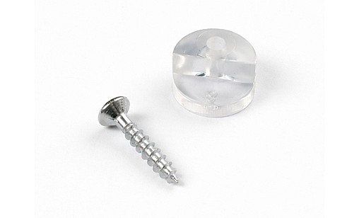 Держатель зеркала с шурупом прозрачный, 100шт