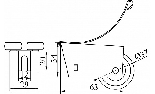 Комплект роликов для закрытого профиля ДС ОптимаЛайн Комплект роликов для закрытого профиля ДС ОптимаЛайн