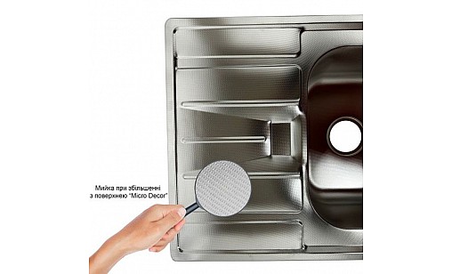 Мийка нержавіюча LIDZ 6350 Micro Decor 0,8*180 мм Мийка нержавіюча LIDZ 6350 Micro Decor 0,8*180 мм