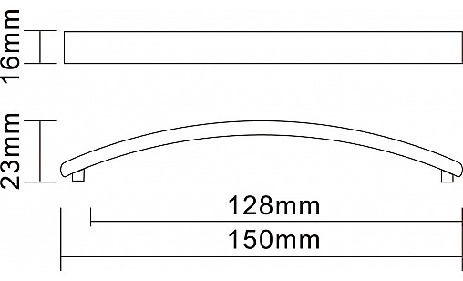 Ручка DN 87/128 G2 Хром ДС ОптимаЛайн Ручка DN 87/128 G2 Хром ДС ОптимаЛайн