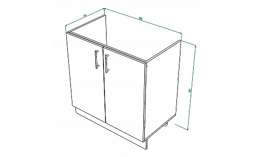 Тумба під мийку VIOLA 800*450*820 Антрацитовий