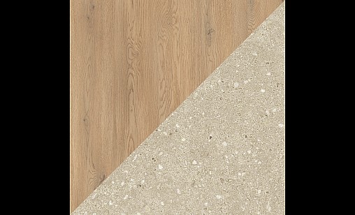 Стеновая панель KronoSpan 2738 FP/K705 PN Дуб Кремона Торро / Стойхейвен Сенд (Двусторонний) 4100х640х10 мм