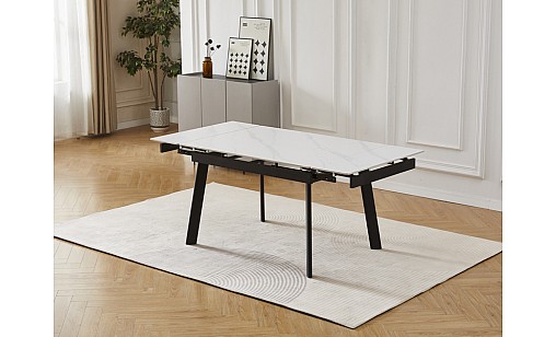 Стіл обідній Velvet 1200(1800)*900*760 Snow White Matt Стіл обідній Velvet 1200(1800)*900*760 Snow White Matt