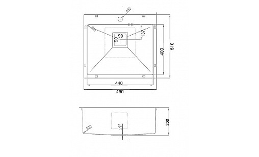 Мойка нержавеющая FABIANO TOP 49  8216.401.0130 с дозатором