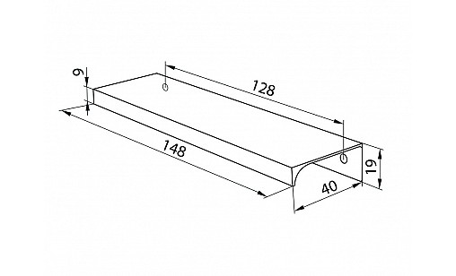 Ручка DV-002A/128 L-148 G2 Хром ДС СтандартЛайн Ручка DV-002A/128 L-148 G2 Хром ДС СтандартЛайн