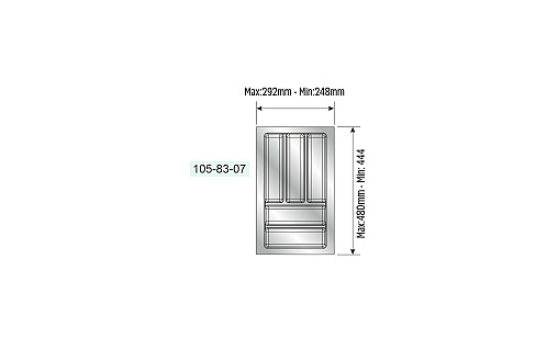 Лоток TRAYBOND 292 мм, белый, 105-83-07-302