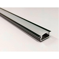 Профиль алюминиевый LED врезной неанод. черный матовый рассеиватель 6,8*16 2 м BIOM Профиль алюминиевый LED врезной неанод. черный матовый рассеиватель 6,8*16 2 м BIOM