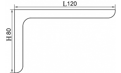 Кутник монтажний з накладкою L-120мм білий ДС