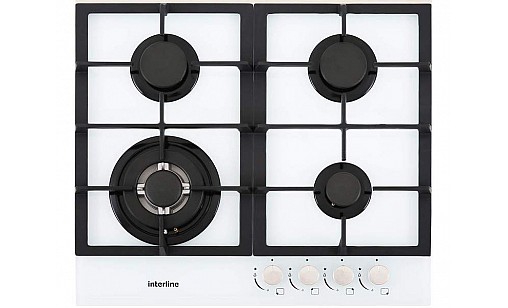 Газова поверхня INTERLINE HGG 764 FGT WA скло білий Газова поверхня INTERLINE HGG 764 FGT WA скло білий
