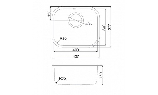 Мойка нержавеющая FABIANO Sola 43 матовая 8214.401.0038