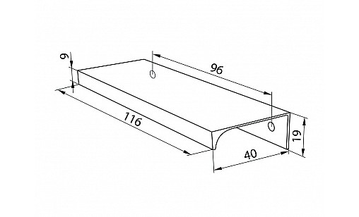 Ручка DV-002А/96 L-116 AL Алюминий ДС СтандартЛайн Ручка DV-002А/96 L-116 AL Алюминий ДС СтандартЛайн