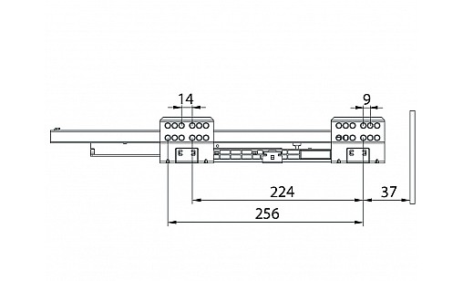 Тандембокс SLIM 18мм L-450 Н=167мм (графит)  ДС ПремиумЛайн