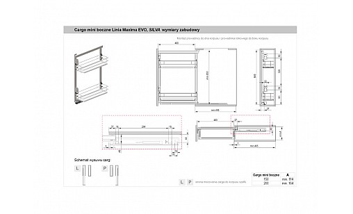 Карго боковое 150 левое хром/белый MAXIMA EVO II Rejs WE27.5437.08.374