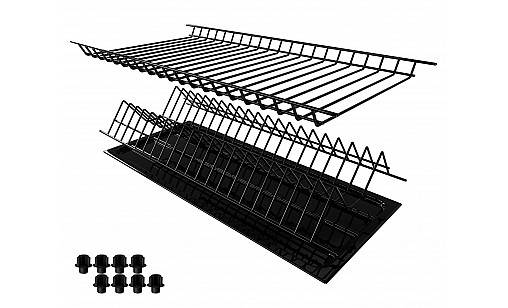 Сушарка для посуду в секцію 600мм термопластична Чорна ДС