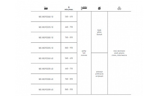 Вішак для брюк з дотягом ELITE 600 мм графіт WG-WSPOD60-60 GTV