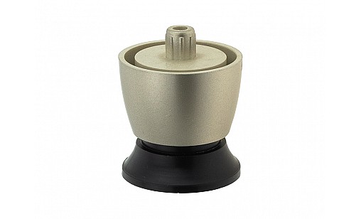 Ножка  пластиковая регулируемая  DPN 01 G5/P9 Никель Матовый (Сатин)/Чёрный ДС