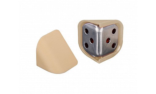 Уголок металлический двойной с накладкой бук ДС NEW