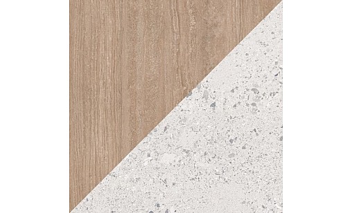 Стінова панель K214 RS/K095 SU Тіволі Світлий / Мармур Тераццо Світлий (Двосторонній) 4100х640х10 мм KronoSpan