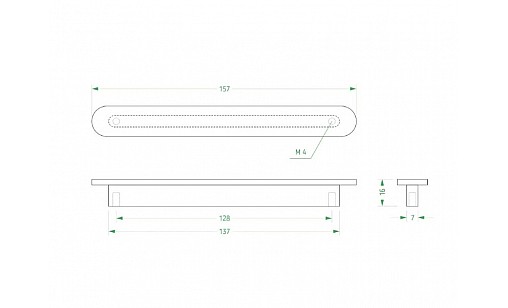 Ручка Bravo Canoe 1200 мм брашований хром FX-163-128-127