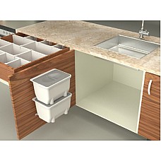 Контейнер органайзер (храниение и отходы) 5л белый корпус 105-71-06-302-02