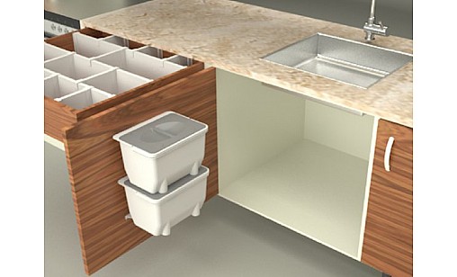 Контейнер органайзер (зберігання та відходи) 5л білий корпус 105-71-06-302-02