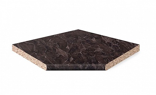 Кутовий елемент LUXEFORM W131 Мармур Імператорський 1U R6 850х850х38 мм