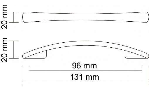 Ручка DN 90/96 G2 light Хром ДС ЕвроЛайн