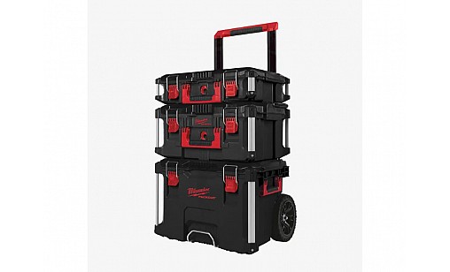 Набор кейсов PACKOUT MILWAUKEE 3шт. (кейс на колесах, большой кейс, кейс)