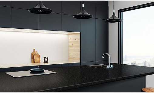 Стільниця LUXEFORM W9215 Гранiт Антрацит 2U R6 3050х600х38 мм