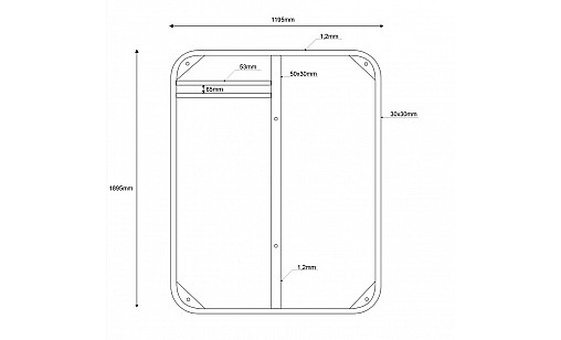 Каркас 1900х1200 двоспальний ніжки Каркас 1900х1200 двоспальний ніжки