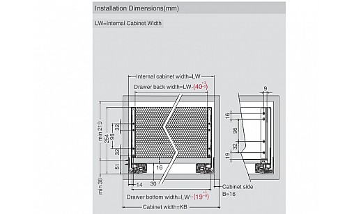 ДТС SLIM Тандембокс графит L-500/ 238 Tip-on HT445004A11 (Е30)