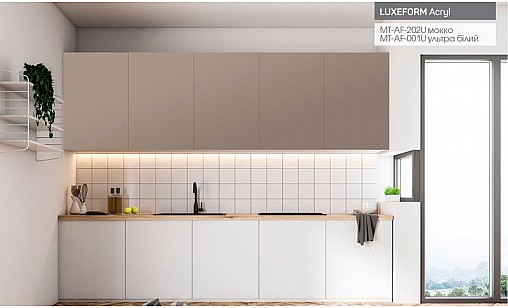 Панель МДФ LUXEFORM MT-AF-001U AS Ультра Белый Матовый (пластик в декор) 2800х1300х18,4 мм - Acryl TopX 1800 (standard)