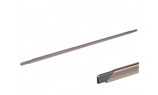 Ручка профільна DL 9389/1052 ChSl/GR Шампань Рифлений/Графіт ДС