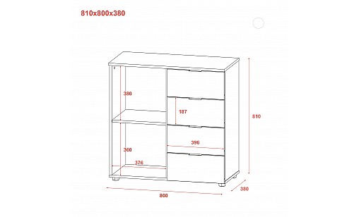 Комод ASTI-1 Графітовий