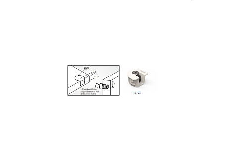 Корпус Raffix Tab стяжка 16 мм, кремовый (без эксцентрика) 103-04-05-304 Корпус Raffix Tab стяжка 16 мм, кремовый (без эксцентрика) 103-04-05-304
