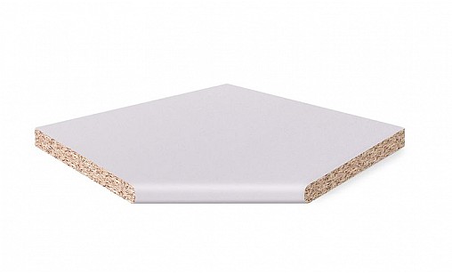 Кутовий елемент LUXEFORM L016 Платиновий Білий 1L R13 850х850х28 мм