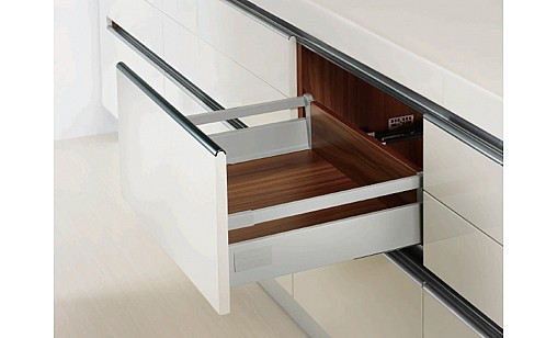 ДТС КОМПЛЕКТ: Тандембокс білий L-500/160 середній з одним квадратним релінгом MM01500BB (Е01)