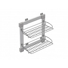 S-6281-G Держатель обуви выдвижной 2пол. ЛЕВ. 300-510*520 алюминий
