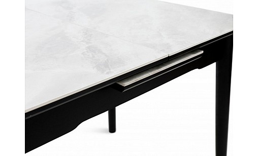 Стіл обідній НЕПТУН 950(1250)*750*760 бетон сіро-бежевий/чорний