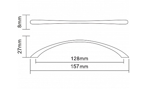 Ручка DP 81/128 G2 Хром ДС ОптимаЛайн