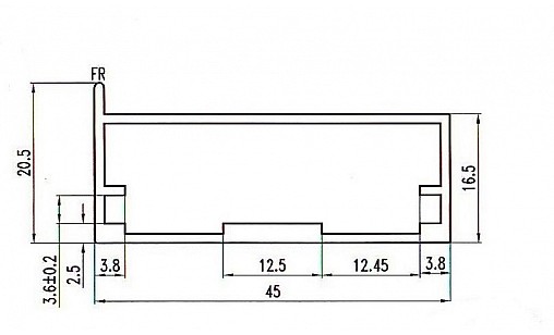 Профіль рамковий D-11 Чорний Браш