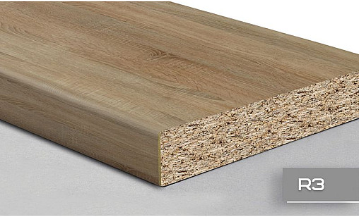 Столешница LUXEFORM L9940 Дуб Сонома 1U R3 3050х700х38 мм