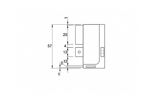 Кутик внутрішній до фронтального профілю L чорний мат 5480.02.9201 Кутик внутрішній до фронтального профілю L чорний мат 5480.02.9201